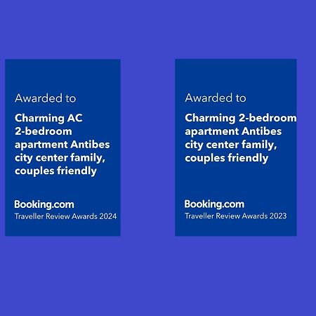 Charming Ac 2-Bedroom Apartment Antibes City Center Family, Couples Friendly Bagian luar foto